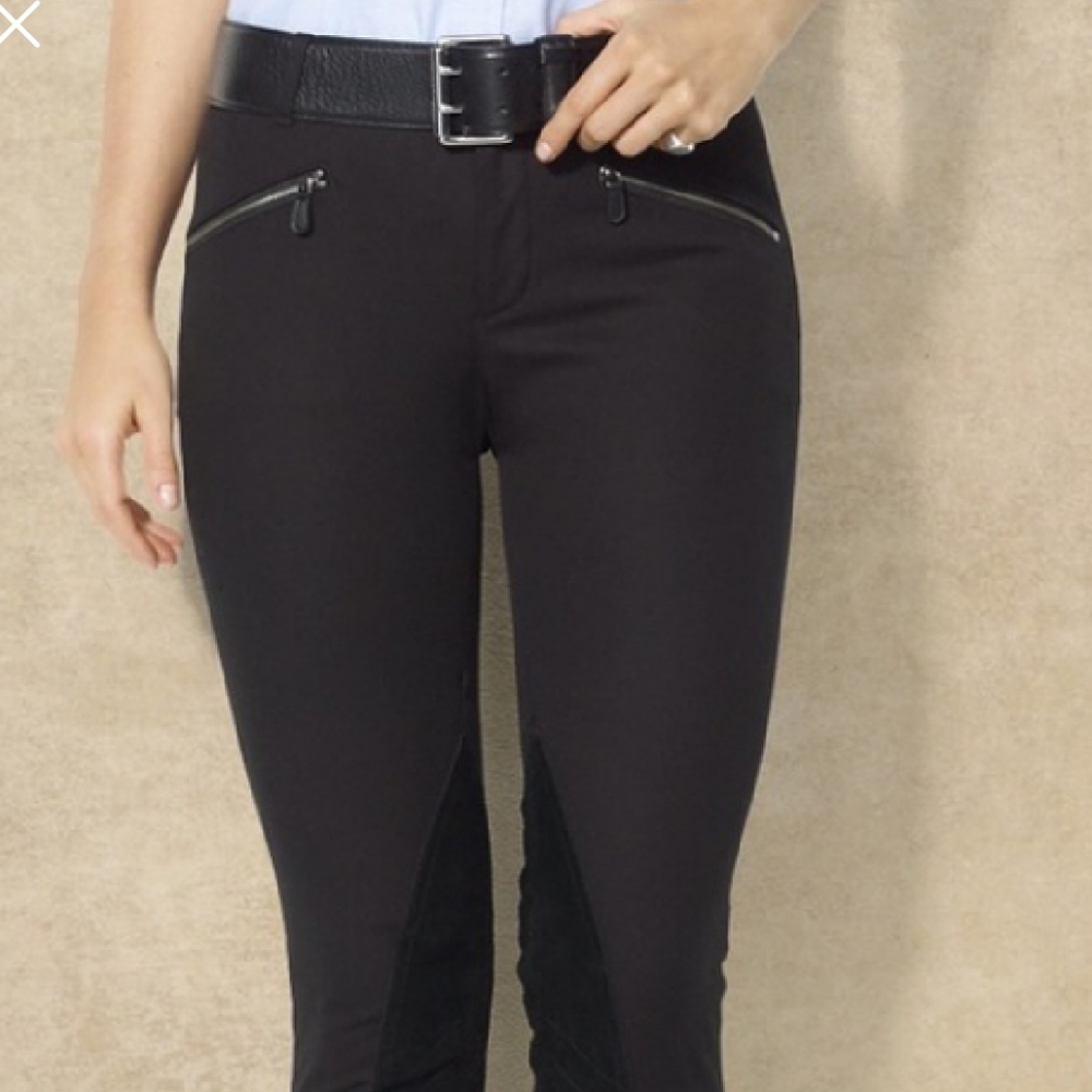 Ralph Lauren Black Riding Pants w/Suede Panels